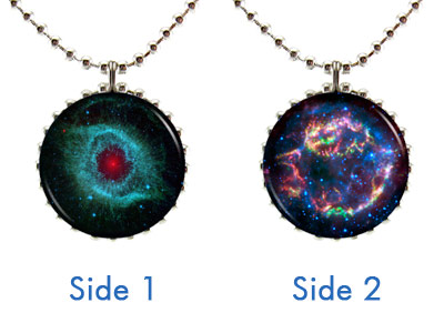 GALAXIES NECKLACE Style #6 Space Stars Black Galaxy Astronomy Universe 