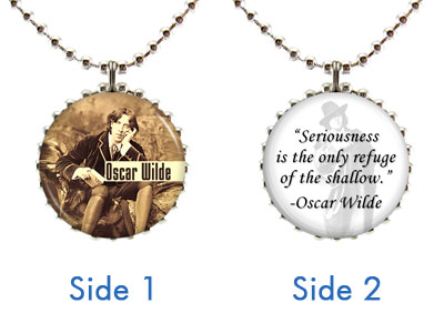 OSCAR WILDE NECKLACE Style #2 Playwright Author Irish Writer Poet 